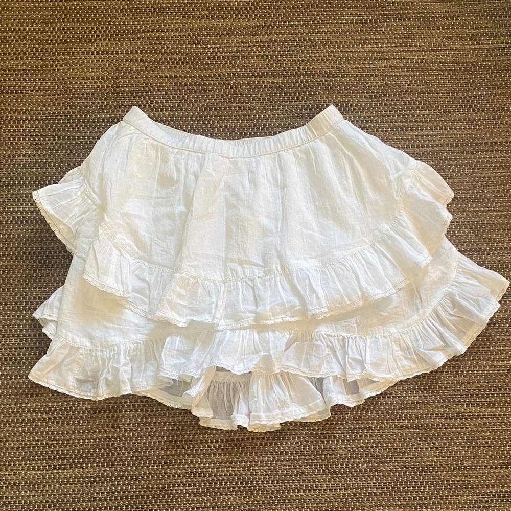 NWT Aerie White Ruffled Skort